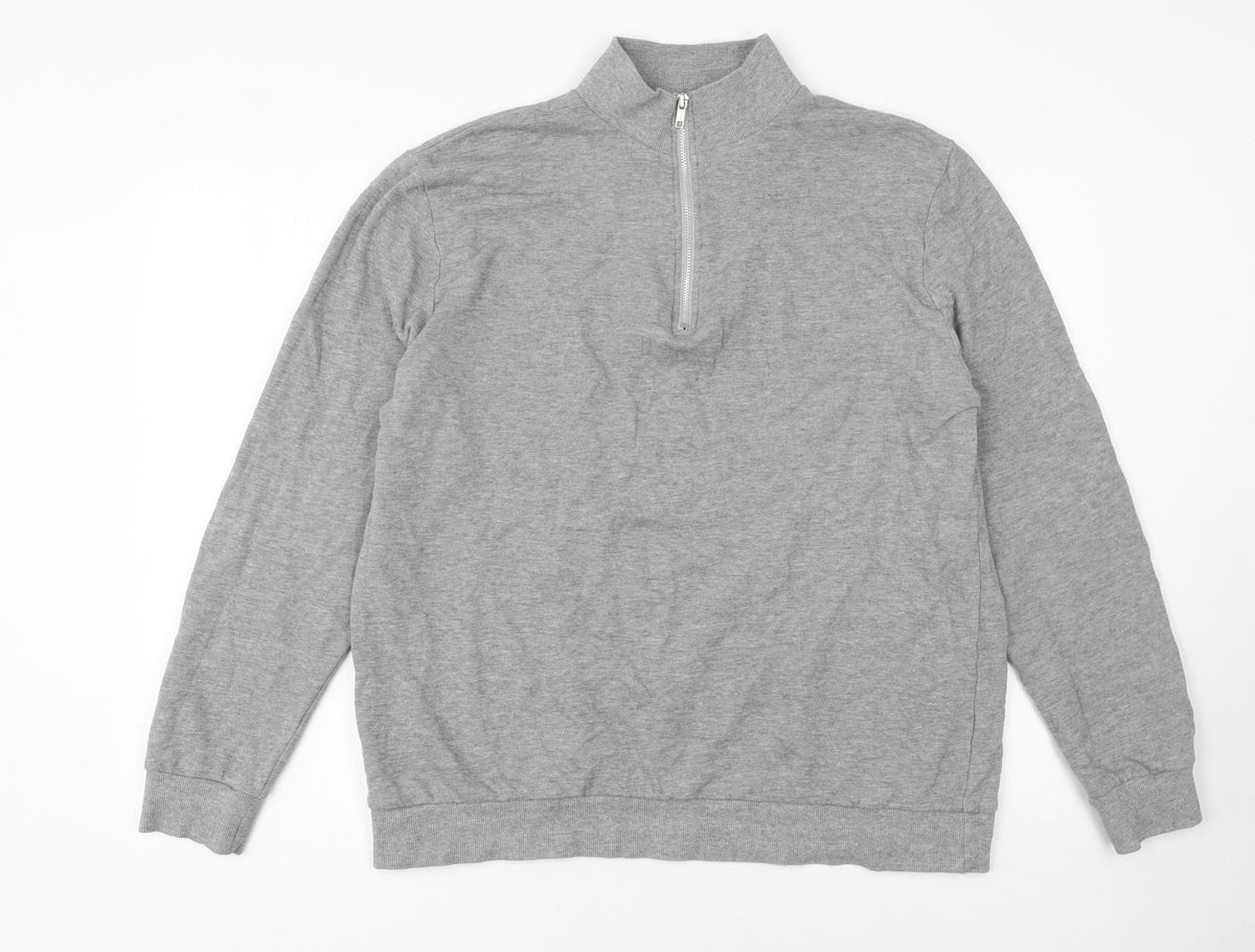 Mens UK Size XL ASOS Design Grey Pullover Sweatshirt