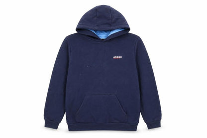 Front view of McKenzie boys’ blue pullover hoodie 13-15 years regular fit hooded sweatshirt