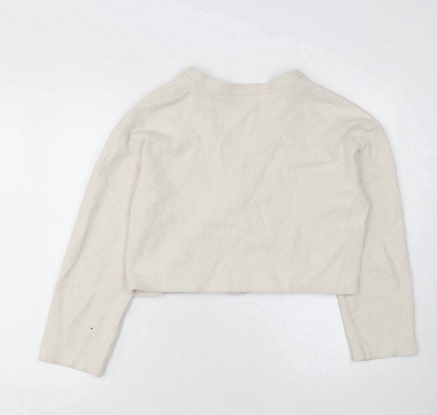 Womens UK Size M Zara Beige Cardigan Jumper