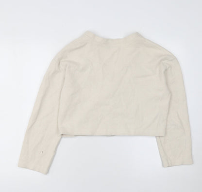 Womens UK Size M Zara Beige Cardigan Jumper