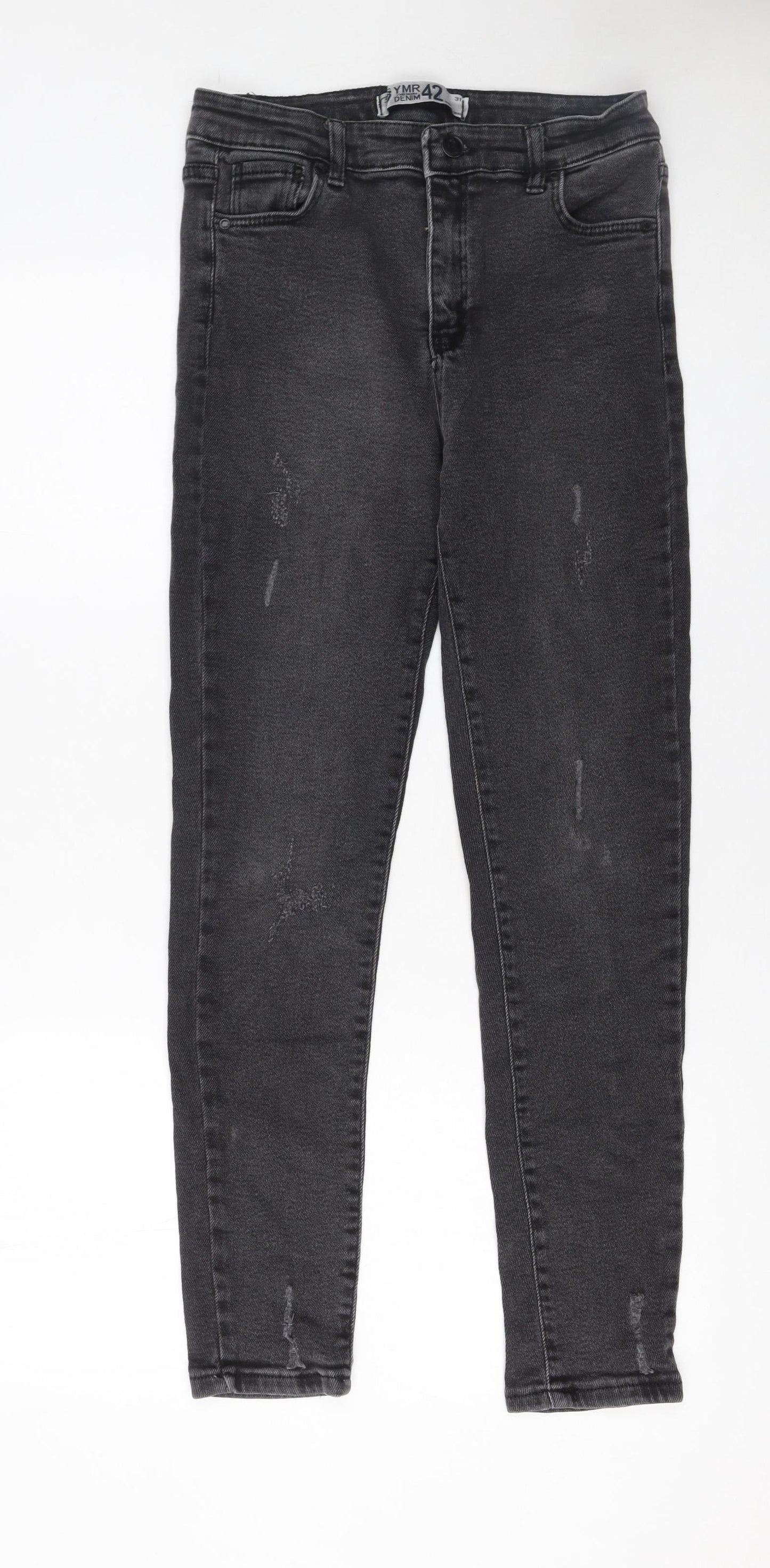 Womens UK Size 14 YMR Denim Slim Fit Skinny Black Jeans