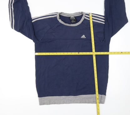 Mens UK Size M adidas Blue Pullover Sweatshirt