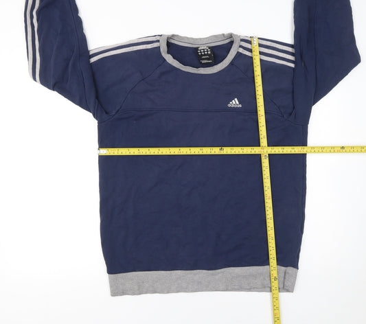 Mens UK Size M adidas Blue Pullover Sweatshirt