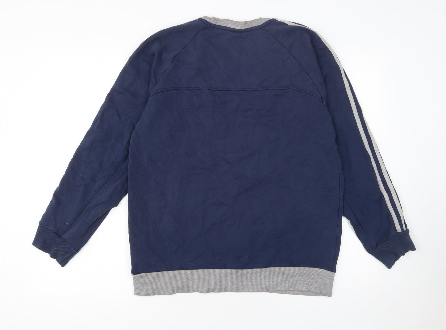 Mens UK Size M adidas Blue Pullover Sweatshirt