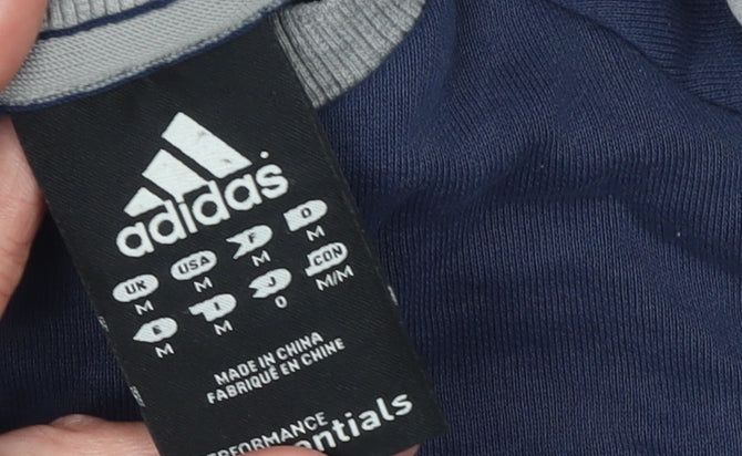 Mens UK Size M adidas Blue Pullover Sweatshirt