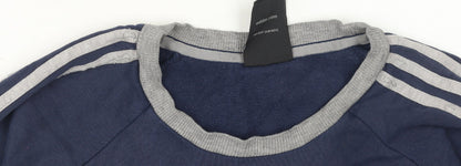Mens UK Size M adidas Blue Pullover Sweatshirt