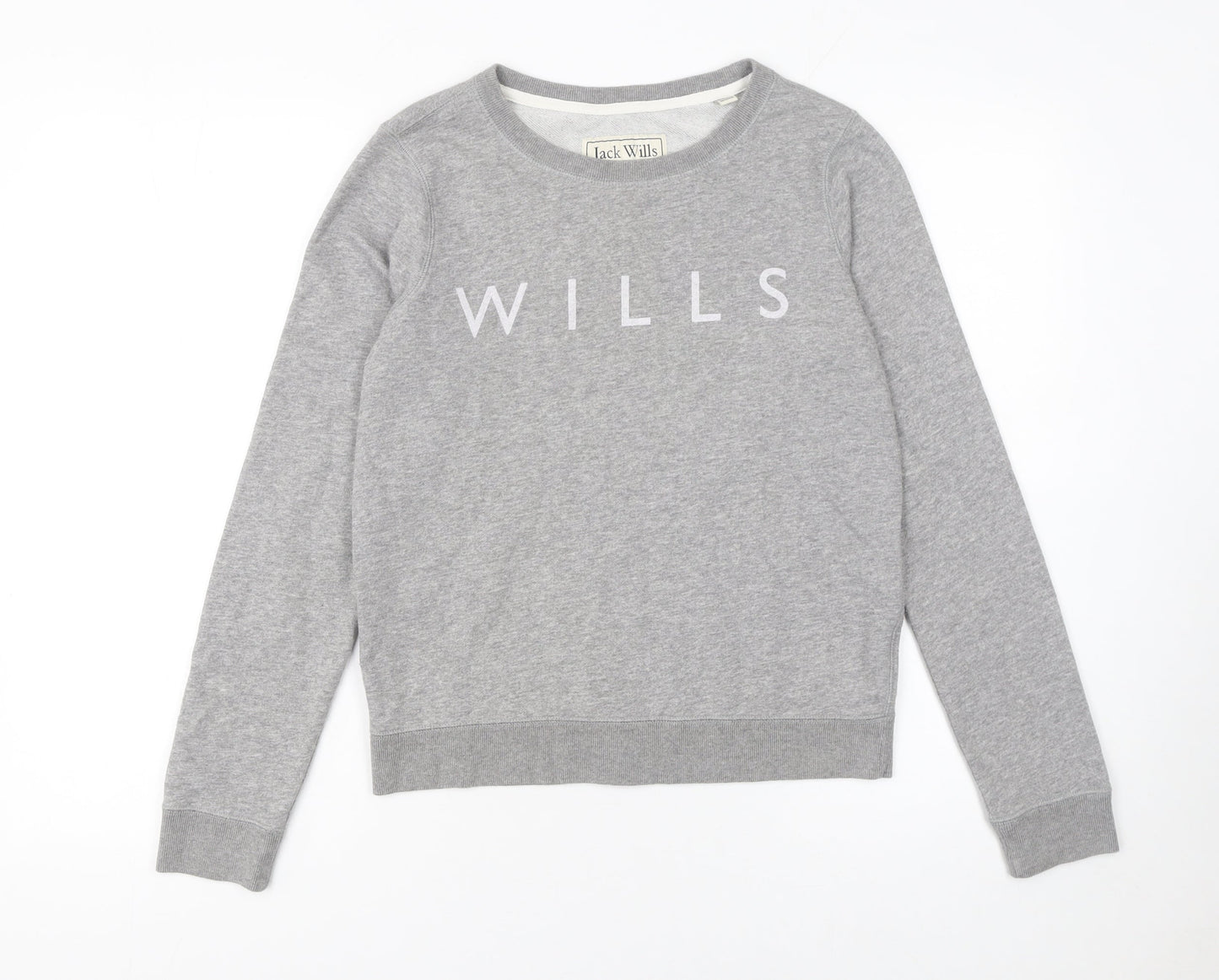 Womens UK Size 8 Jack Wills Grey Pullover Sweatshirt