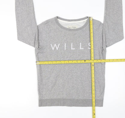Womens UK Size 8 Jack Wills Grey Pullover Sweatshirt