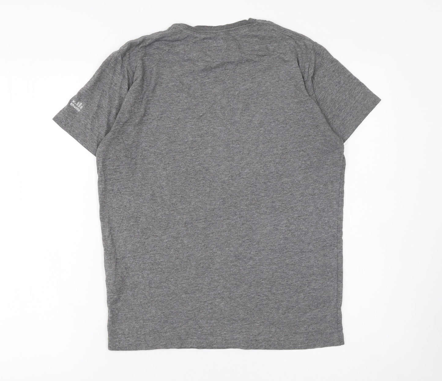 Unisex Adults UK Size S Chunk Clothing Co. Grey Basic T-Shirt