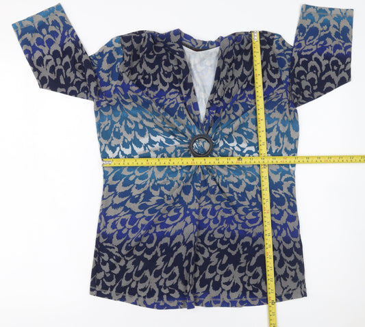 Womens UK Size 16 Olsen Blue Tunic Blouse