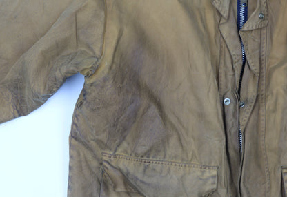 Mens UK Size L Oxford Blue Brown Waxed
