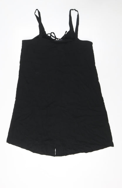 Next Women’s Black Viscose Sleeveless Button Slip Dress Size 16