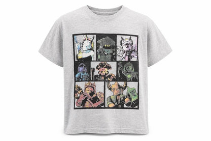 Boys UK Size 9-10 Years Roblox Grey Basic Pullover Jersey T-Shirt
