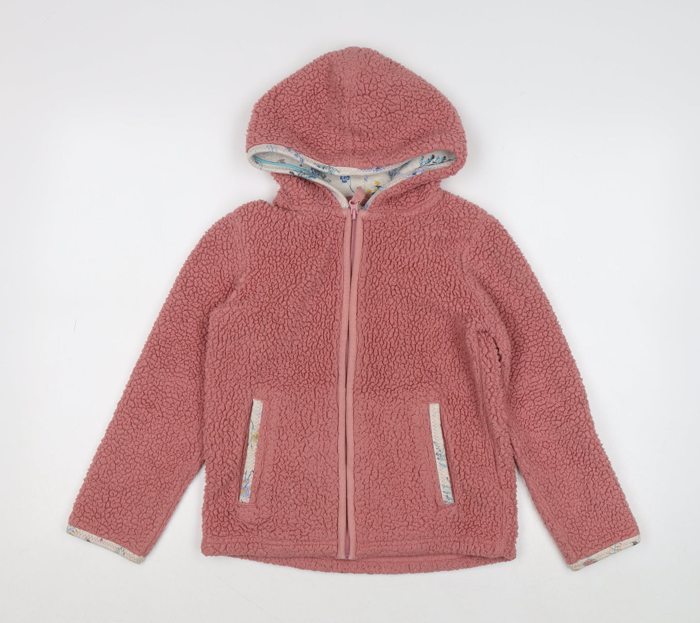 Girls UK Size 8-9 Years FatFace Pink Full Zip Hoodie
