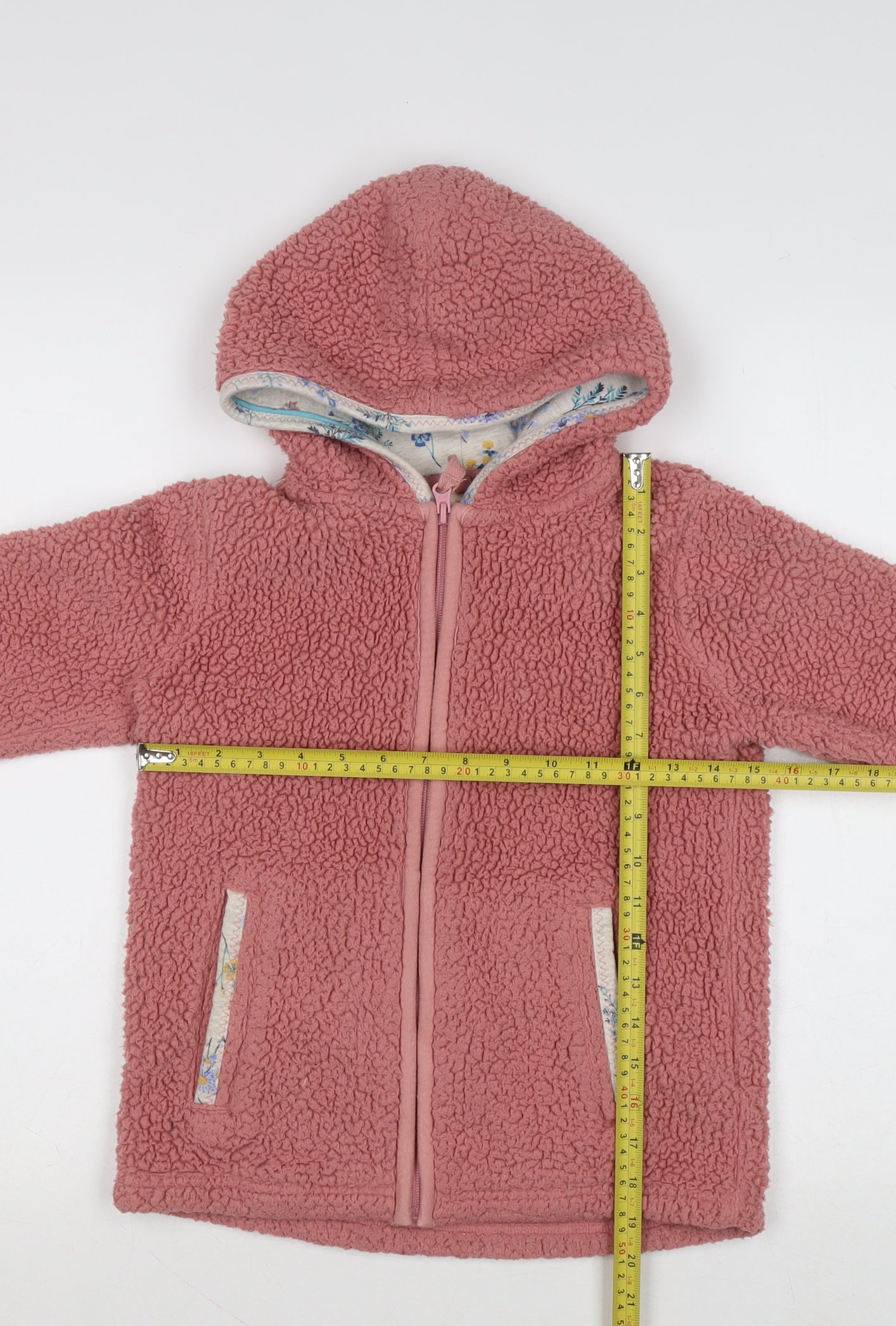 Girls UK Size 8-9 Years FatFace Pink Full Zip Hoodie