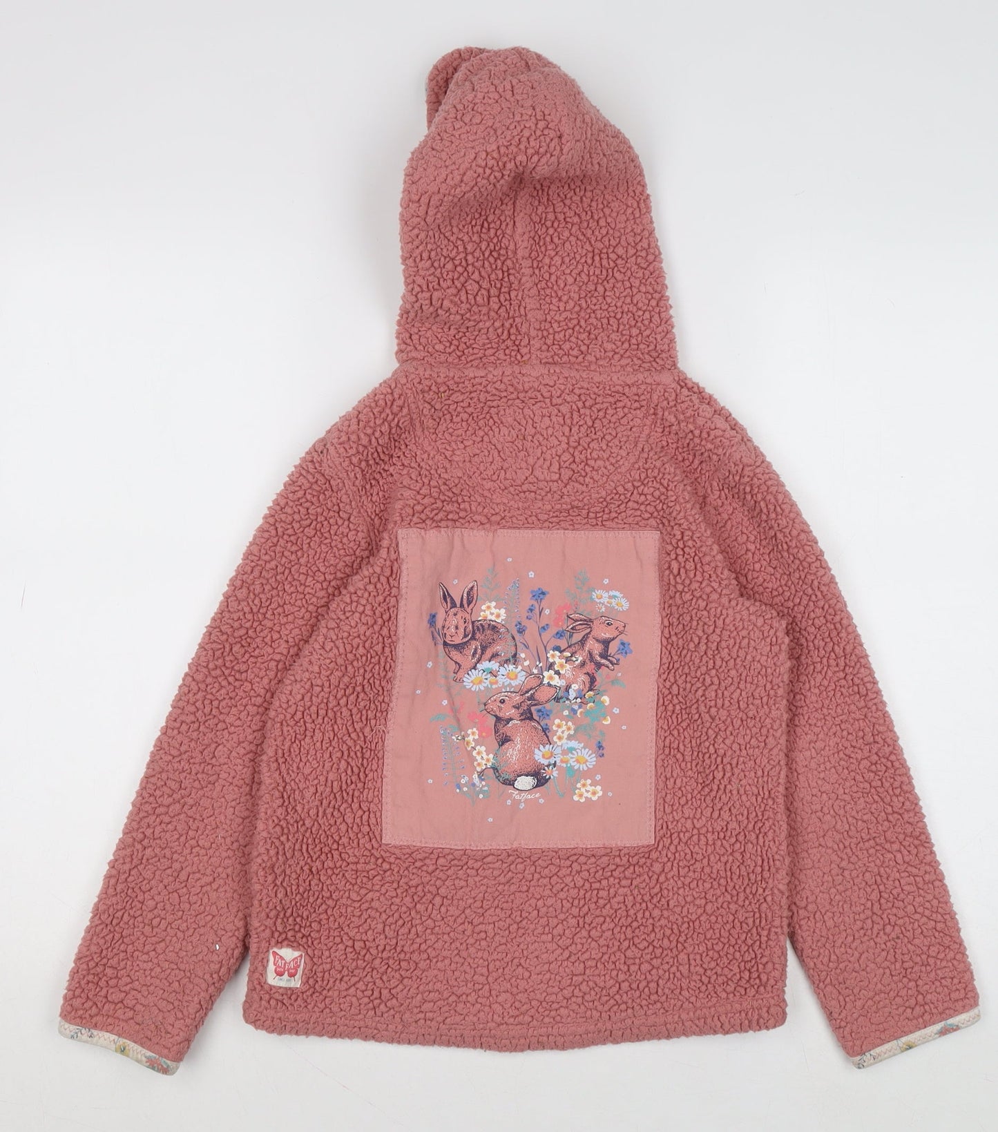 Girls UK Size 8-9 Years FatFace Pink Full Zip Hoodie