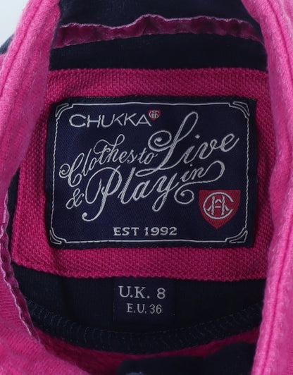 Womens UK Size 8 Chukka Pink Pullover Sweatshirt