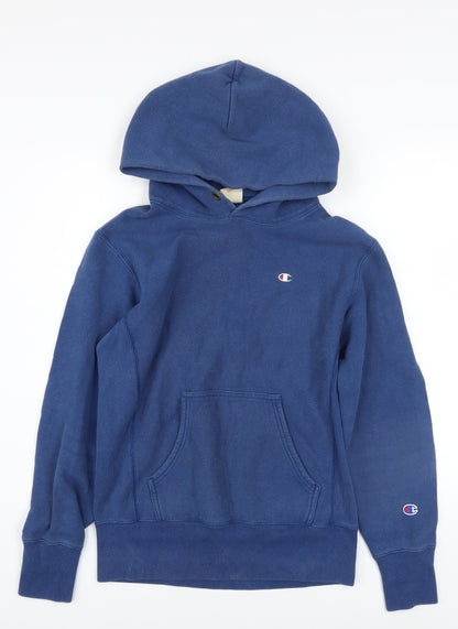 Mens UK Size S Champion Blue Pullover Hoodie