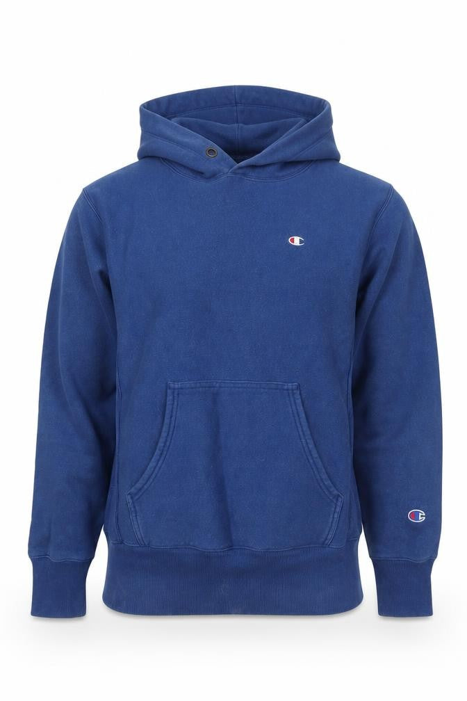 Mens UK Size S Champion Blue Pullover Hoodie