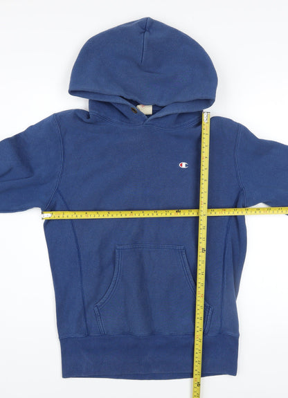 Mens UK Size S Champion Blue Pullover Hoodie