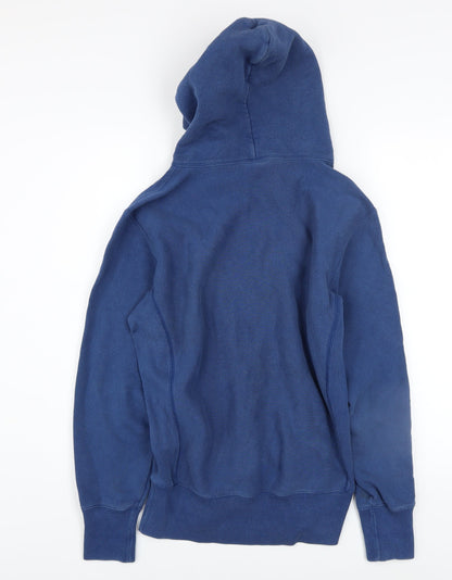 Mens UK Size S Champion Blue Pullover Hoodie