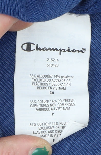 Mens UK Size S Champion Blue Pullover Hoodie