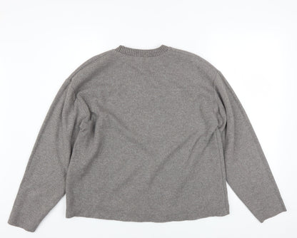 Womens UK Size 12 Zara Grey Pullover Jumper