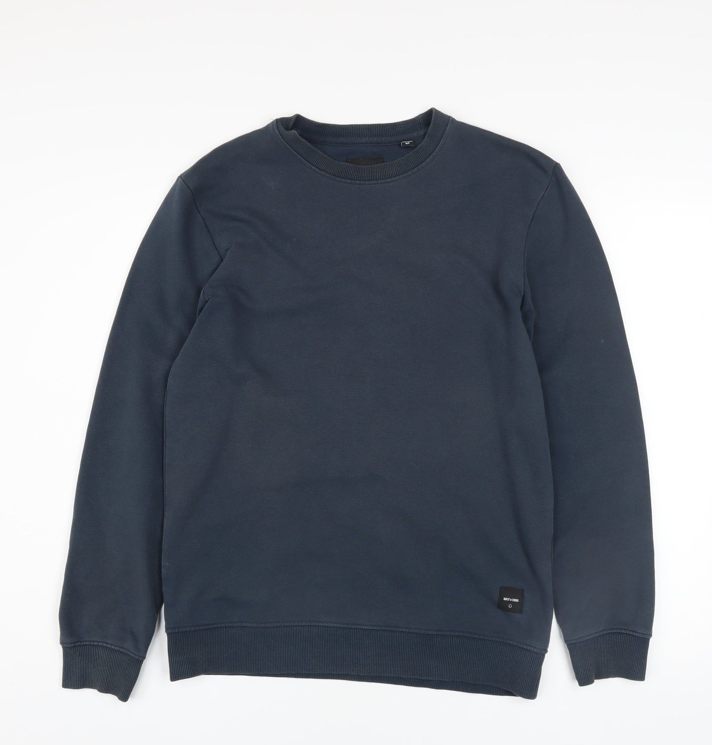 Mens UK Size S ONLY & SONS Blue Pullover Sweatshirt