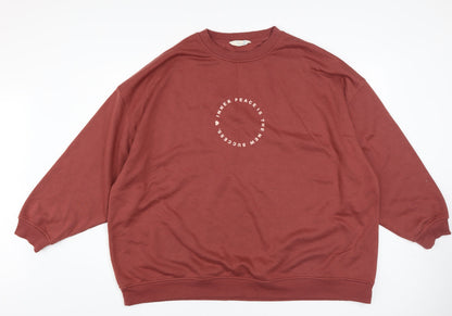 Womens UK Size XL Primark Brown Pullover Sweatshirt