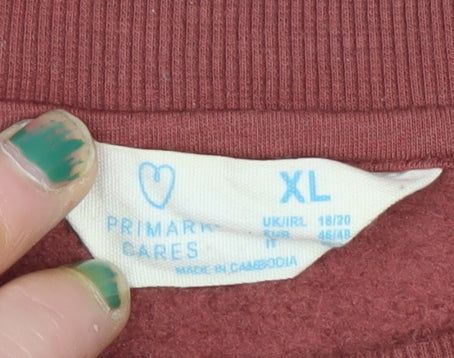 Womens UK Size XL Primark Brown Pullover Sweatshirt