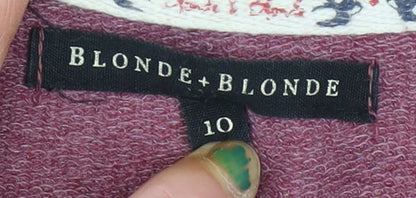 Womens UK Size 10 Blonde + Blonde Purple Pullover Sweatshirt
