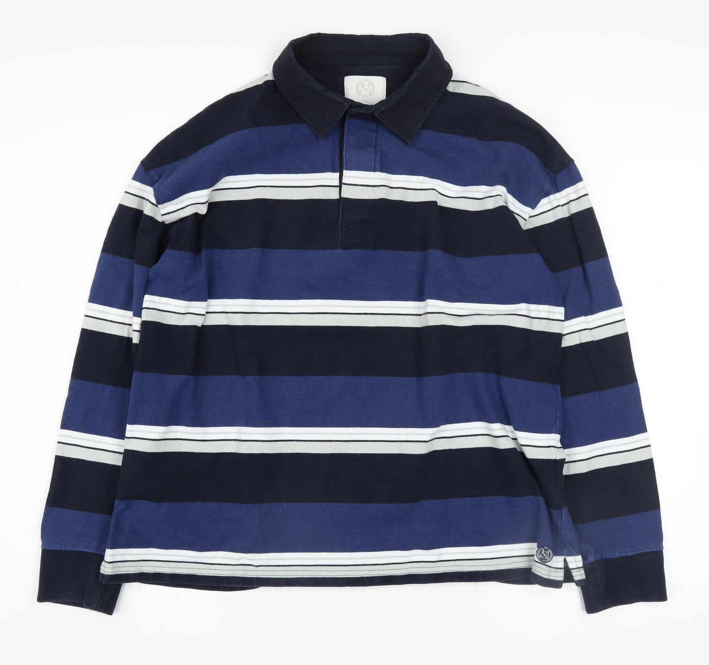 Mens UK Size L Marks and Spencer Blue Pullover Sweatshirt