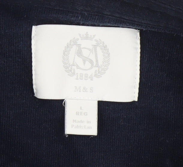 Mens UK Size L Marks and Spencer Blue Pullover Sweatshirt