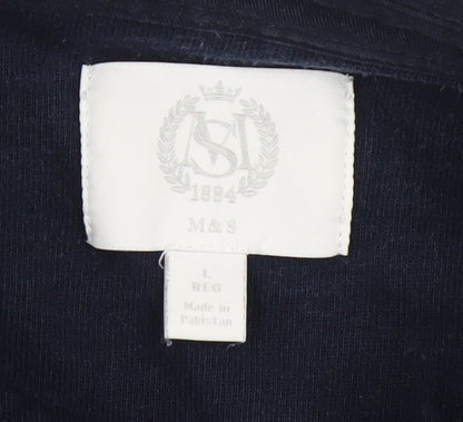 Mens UK Size L Marks and Spencer Blue Pullover Sweatshirt