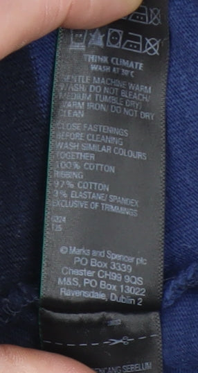 Mens UK Size L Marks and Spencer Blue Pullover Sweatshirt