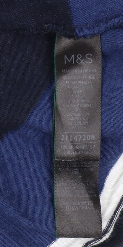 Mens UK Size L Marks and Spencer Blue Pullover Sweatshirt