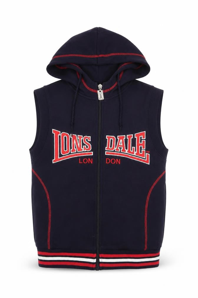 Boys UK Size 10 Years Lonsdale Blue Vest Hoodie