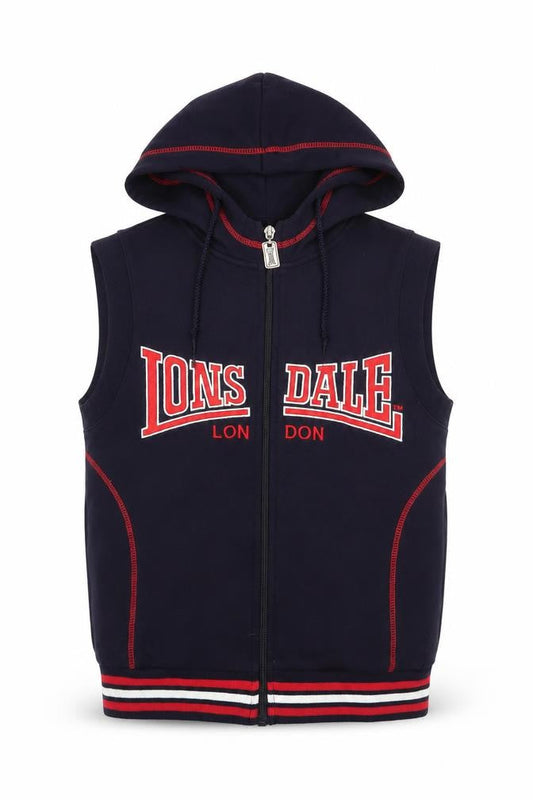 Boys UK Size 10 Years Lonsdale Blue Vest Hoodie
