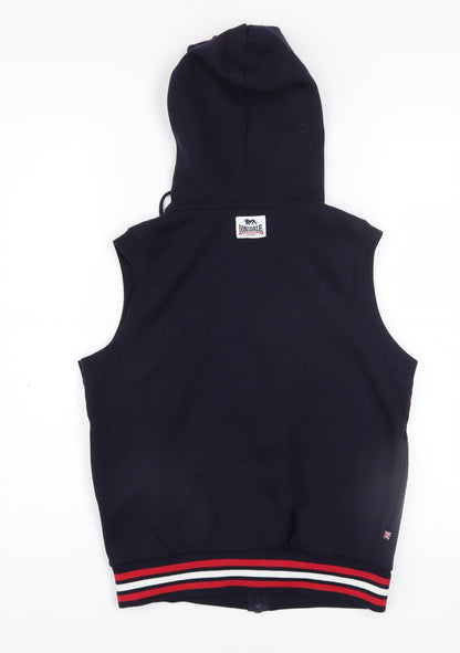 Boys UK Size 10 Years Lonsdale Blue Vest Hoodie