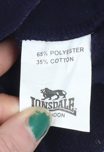 Boys UK Size 10 Years Lonsdale Blue Vest Hoodie