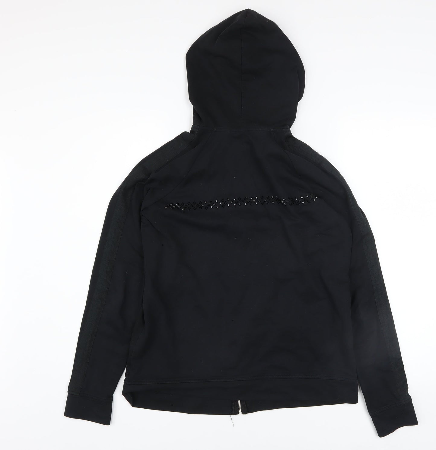 Womens UK Size S Punt Roma Black Full Zip Hoodie