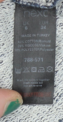 Womens UK Size 6 NEXT Grey Pullover Jumper