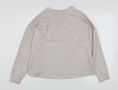 Womens UK Size XS River Island Beige Pullover Sweatshirt