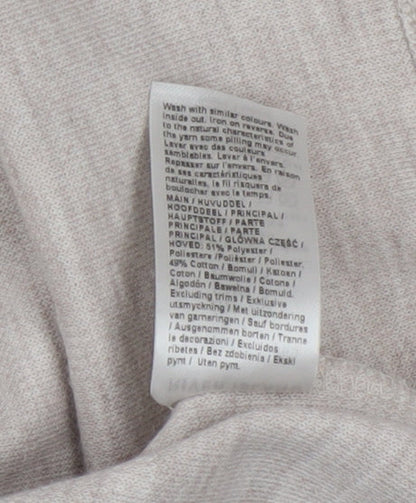 Womens UK Size XS River Island Beige Pullover Sweatshirt