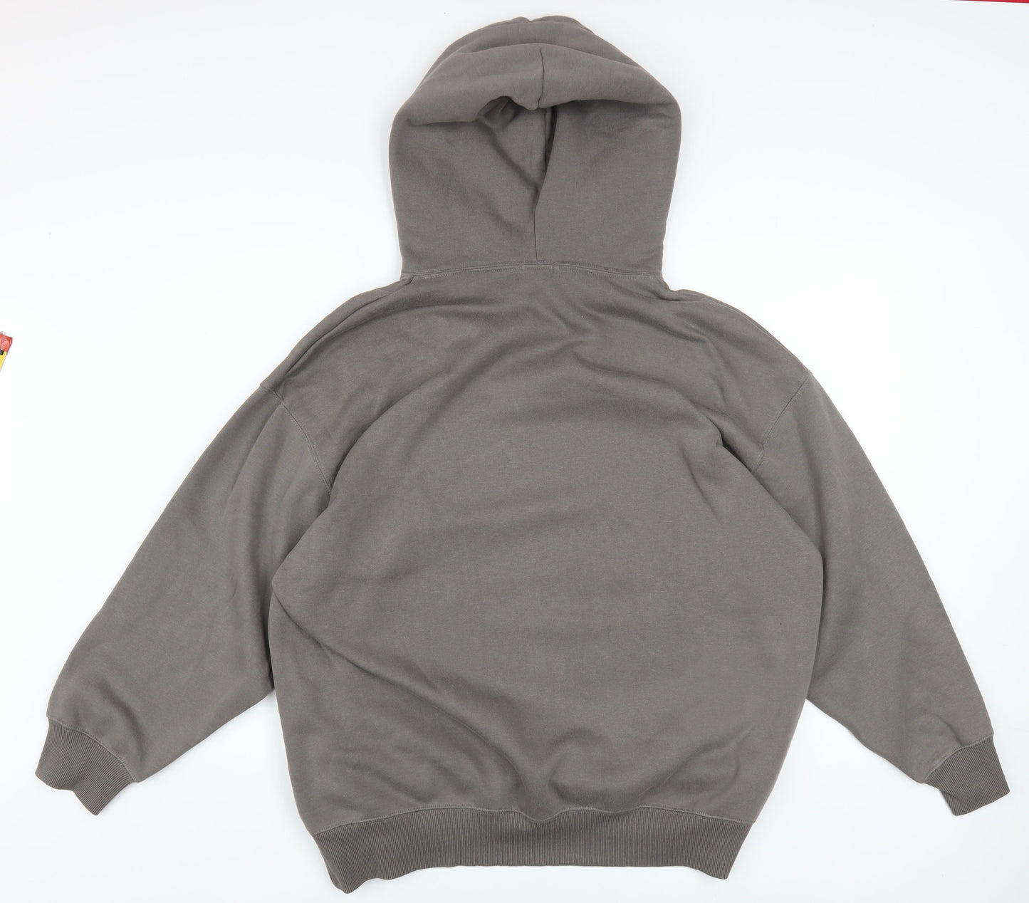 Mens UK Size L GU Grey Pullover Hoodie