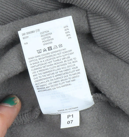 Mens UK Size L GU Grey Pullover Hoodie