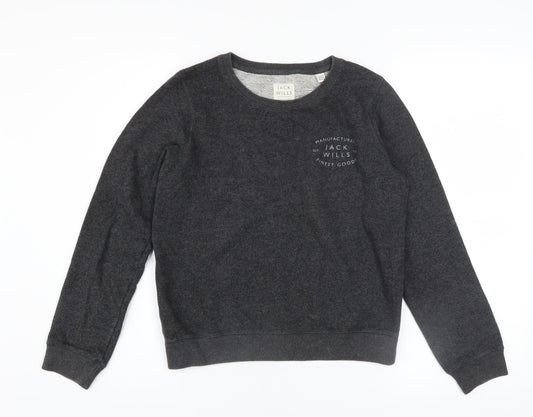Womens UK Size 6 Jack Wills Grey Pullover Sweatshirt
