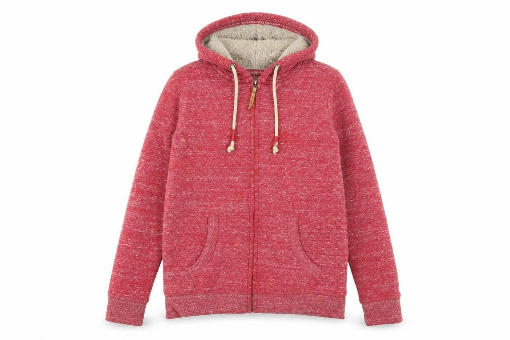 Womens UK Size 8 FatFace Red Full Zip Hoodie