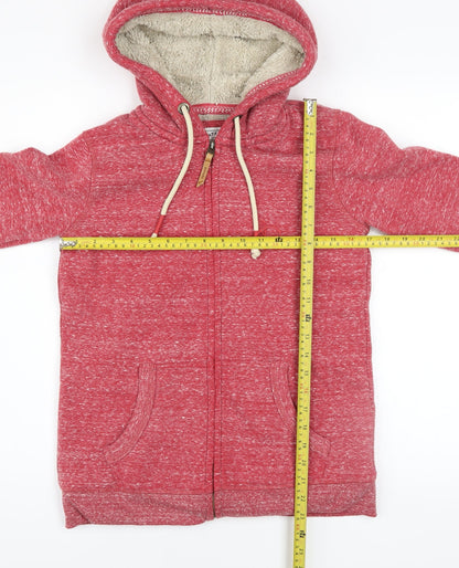 Womens UK Size 8 FatFace Red Full Zip Hoodie