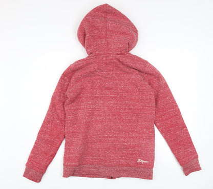 Womens UK Size 8 FatFace Red Full Zip Hoodie